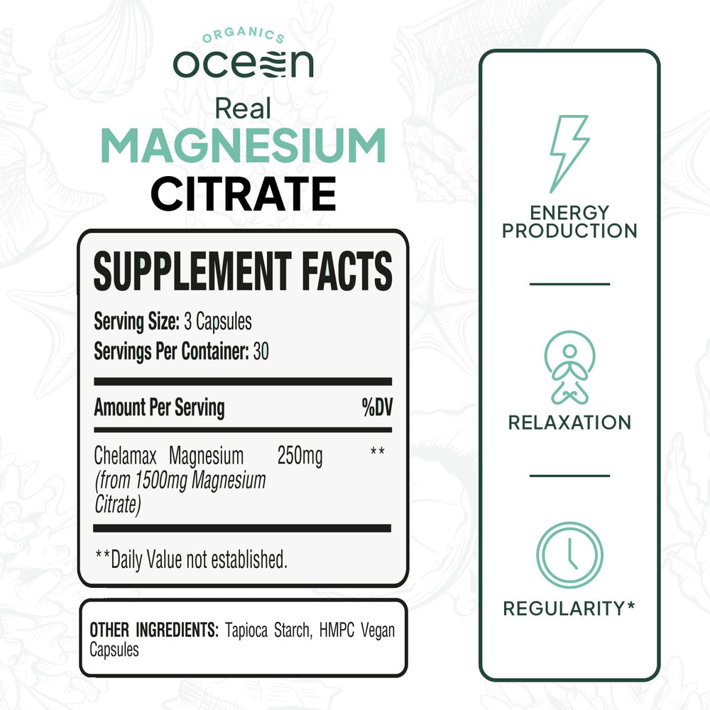 Organics Ocean capsule close-up revealing smooth texture and easy swallowing