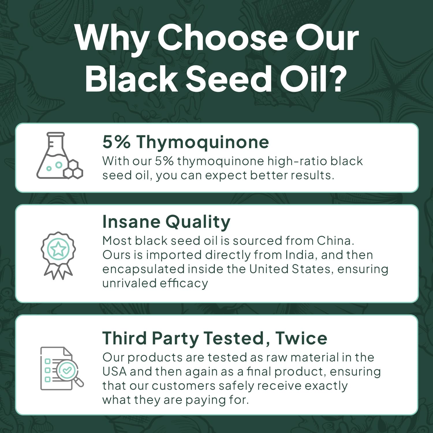 Organics Ocean label and supplement facts detail ensuring transparency and informed choice