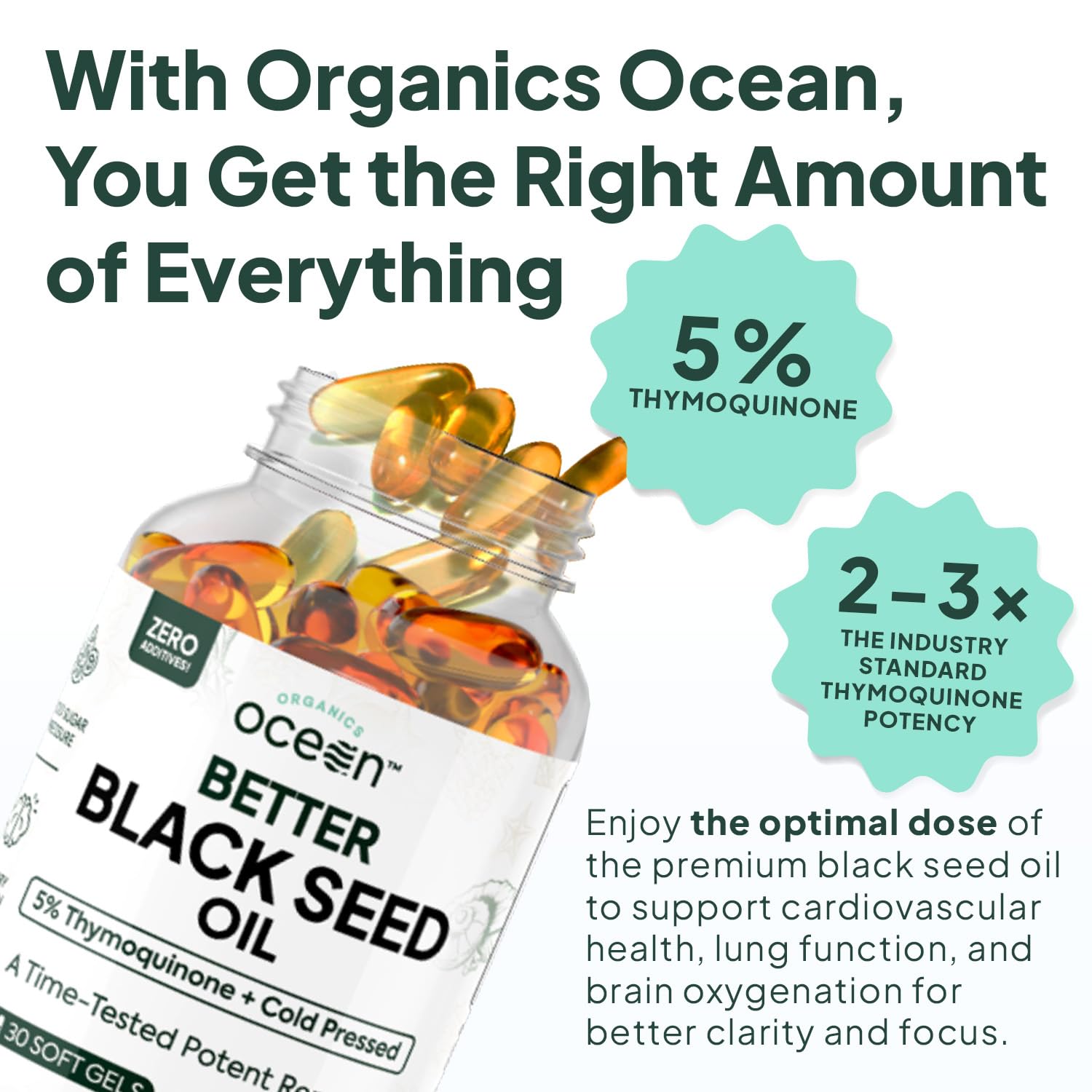 Organics Ocean oil texture detail on spoon emphasizing cold-pressed purity benefit