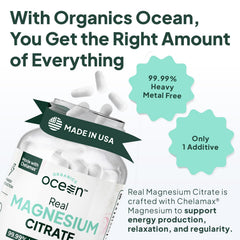 Organics Ocean powder texture and label highlighting Dead Sea sourcing benefit