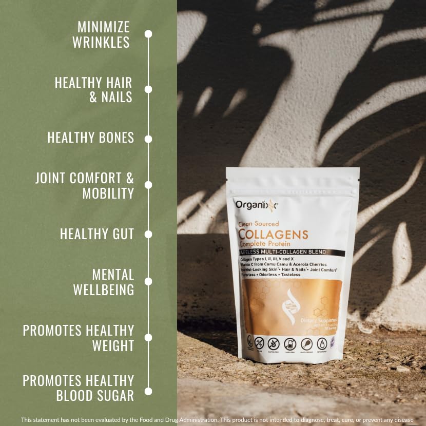 Organixx collagen blending into coffee demonstrating smooth mixability