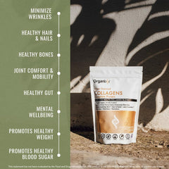 Organixx collagen blending into coffee demonstrating smooth mixability