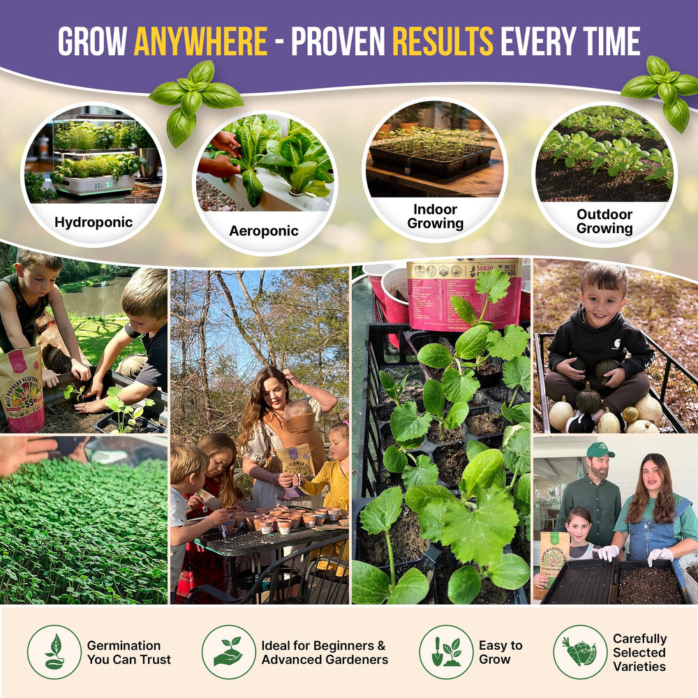 Organo Republic packet label and QR code for instant growing instructions