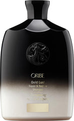 Oribe Gold Lust shampoo front bottle shows luxe packaging and brand benefit