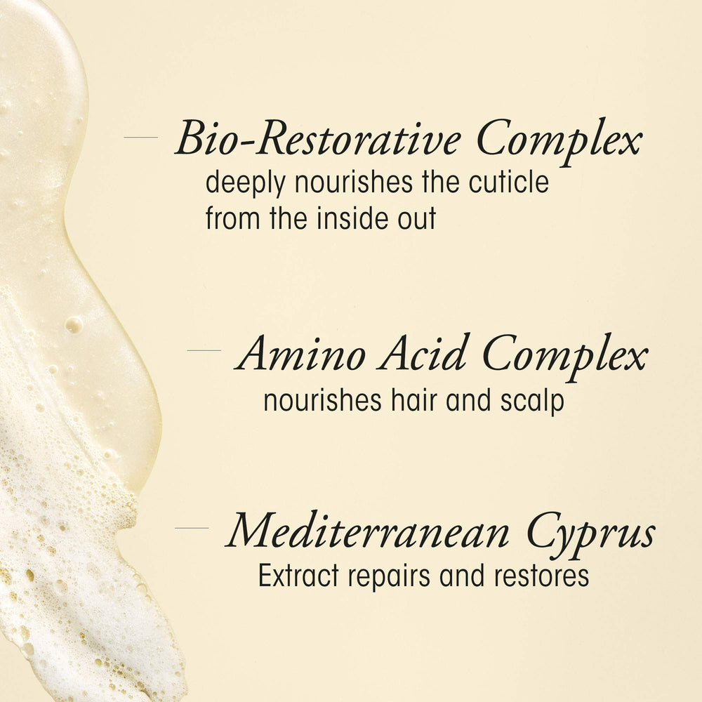 Oribe Gold Lust shampoo with argan and maracuja oils showing nourishing actives