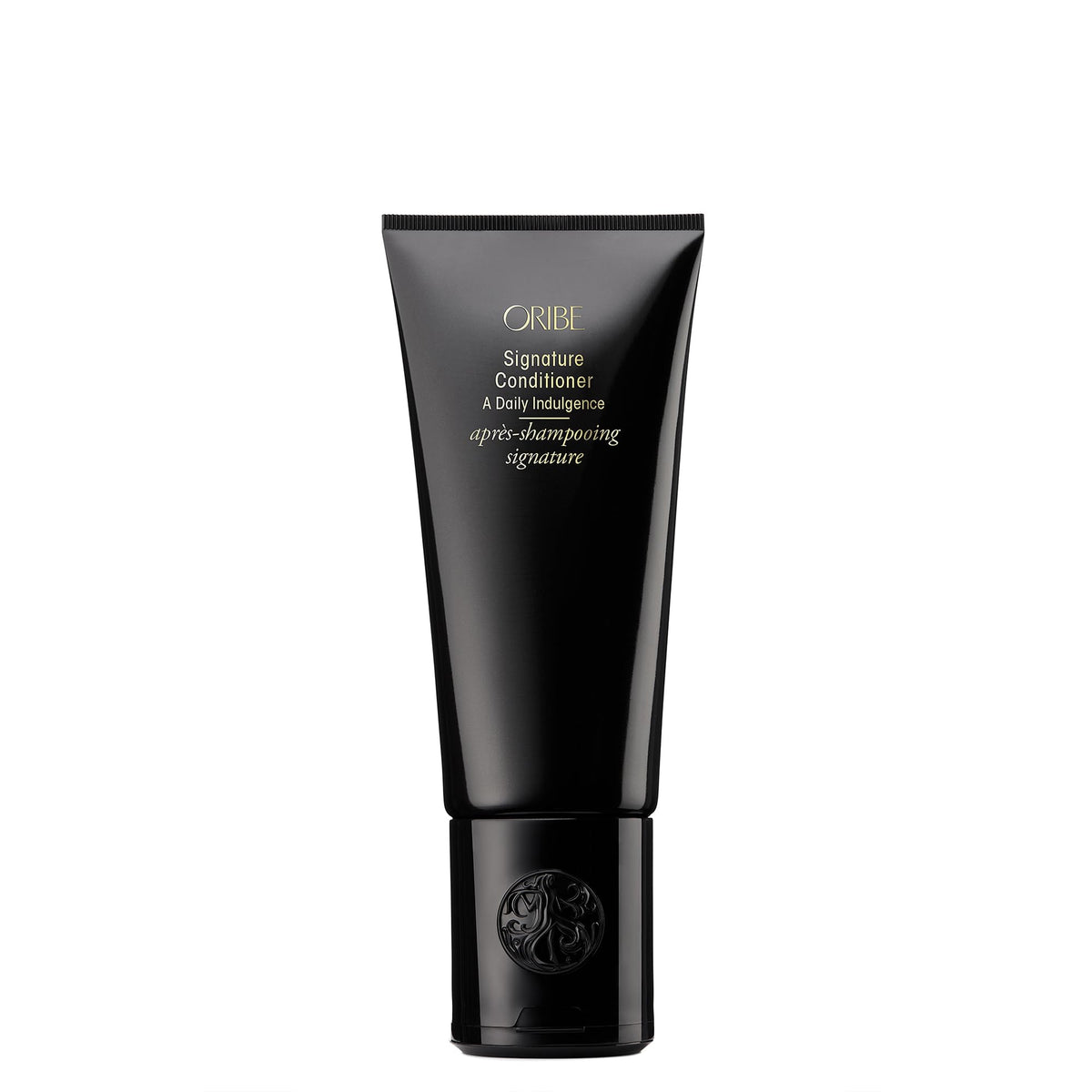 Oribe Signature Conditioner front bottle showing elegant packaging and luxury benefit