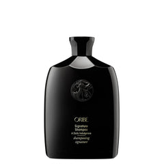 Oribe signature shampoo front bottle shows luxe packaging and brand prestige