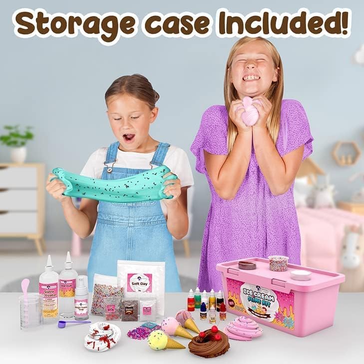 Original Stationery finished ice cream slime scoop shaped like dessert, playful presentation