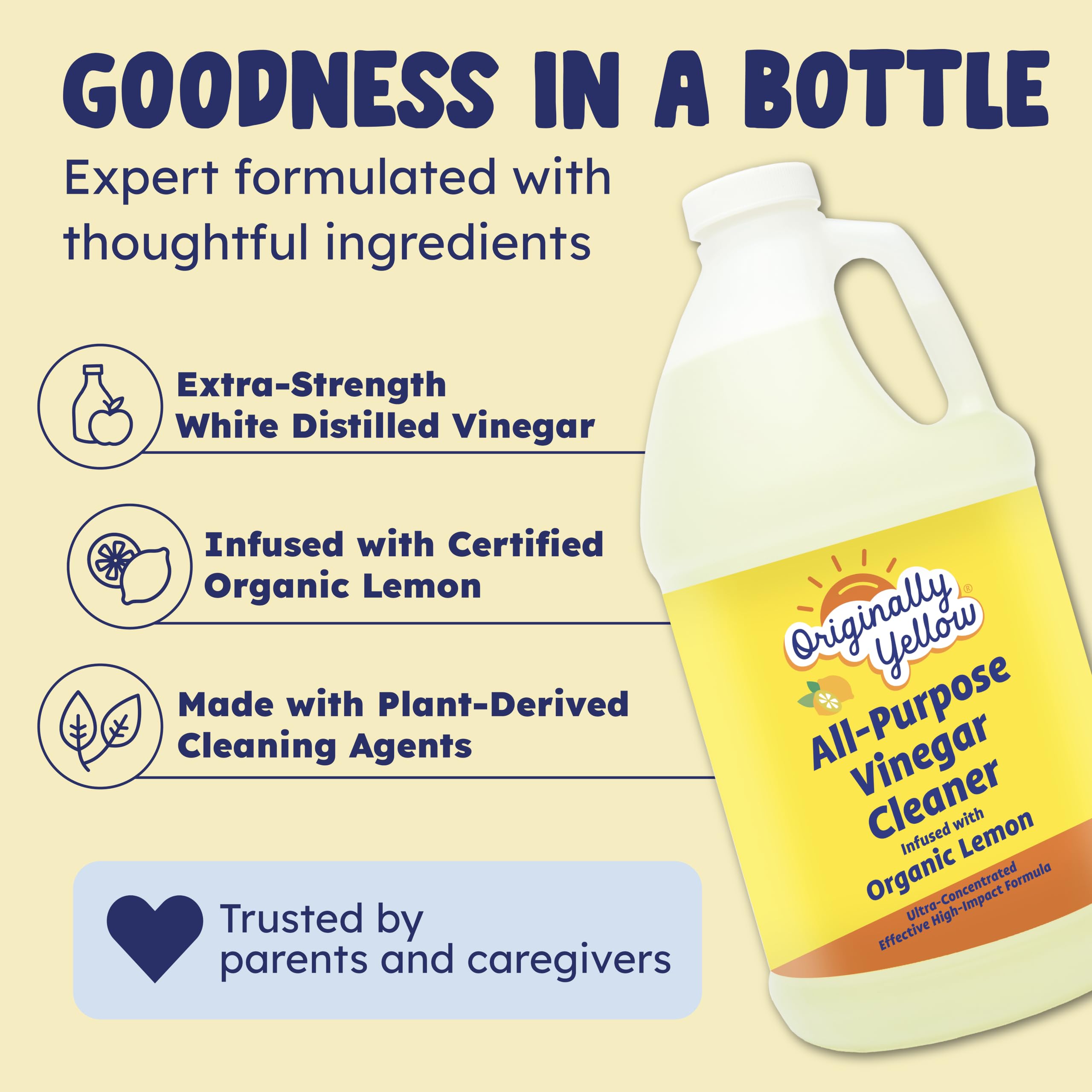 Originally Yellow bottle cap being poured for controlled dosing and easy refill