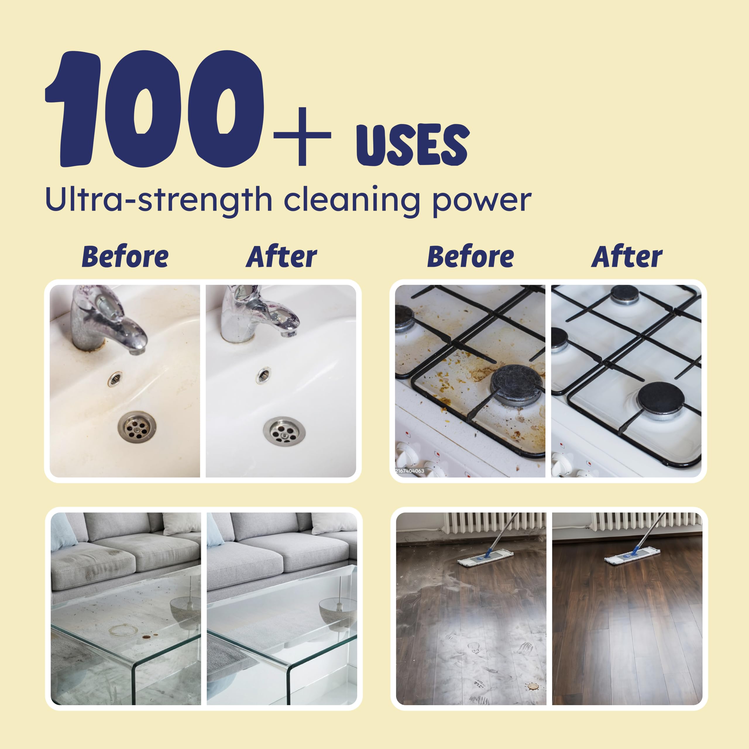 Originally Yellow applied to window leaving clear, streak-free glass benefit