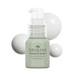 Origins Peace of Mind front bottle view showing calming packaging and easy use