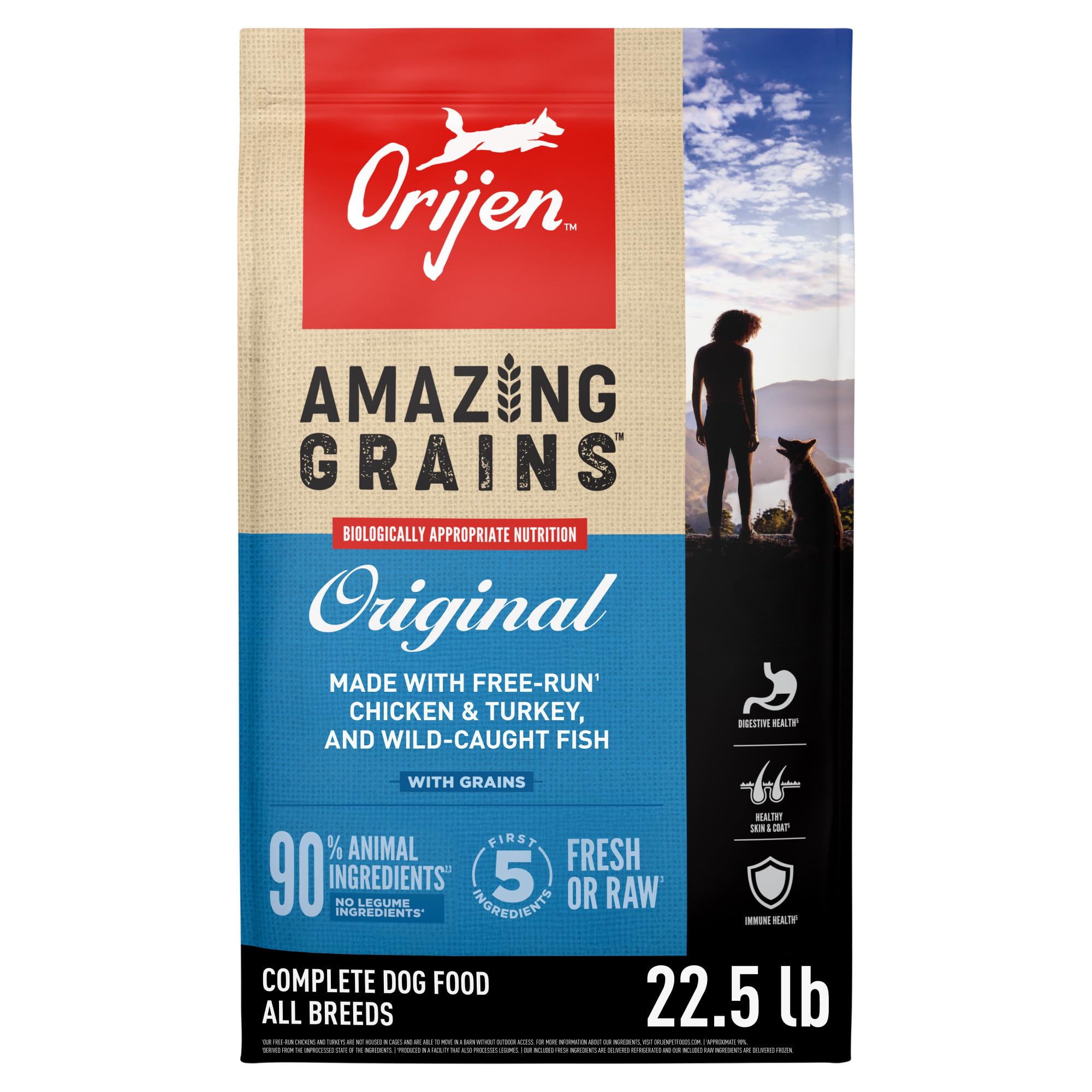 ORIJEN front packaging showing product and weight for confident purchase