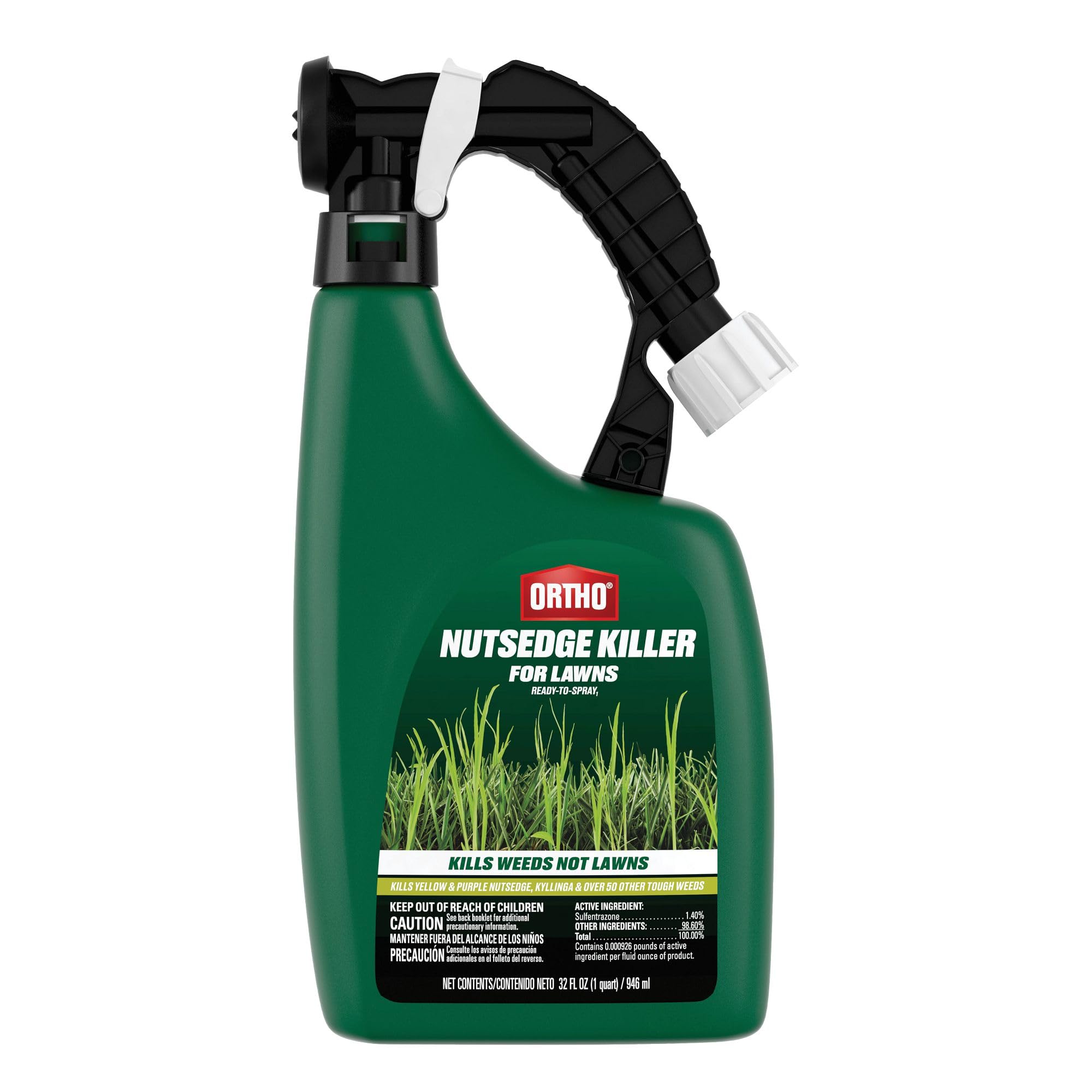 Ortho ready-to-spray front label showing product name and coverage benefit