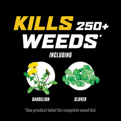 Ortho WeedClear side label with usage directions and guidance benefit
