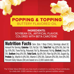 Orville Redenbacher's bottle top and cap highlighting easy pouring and control