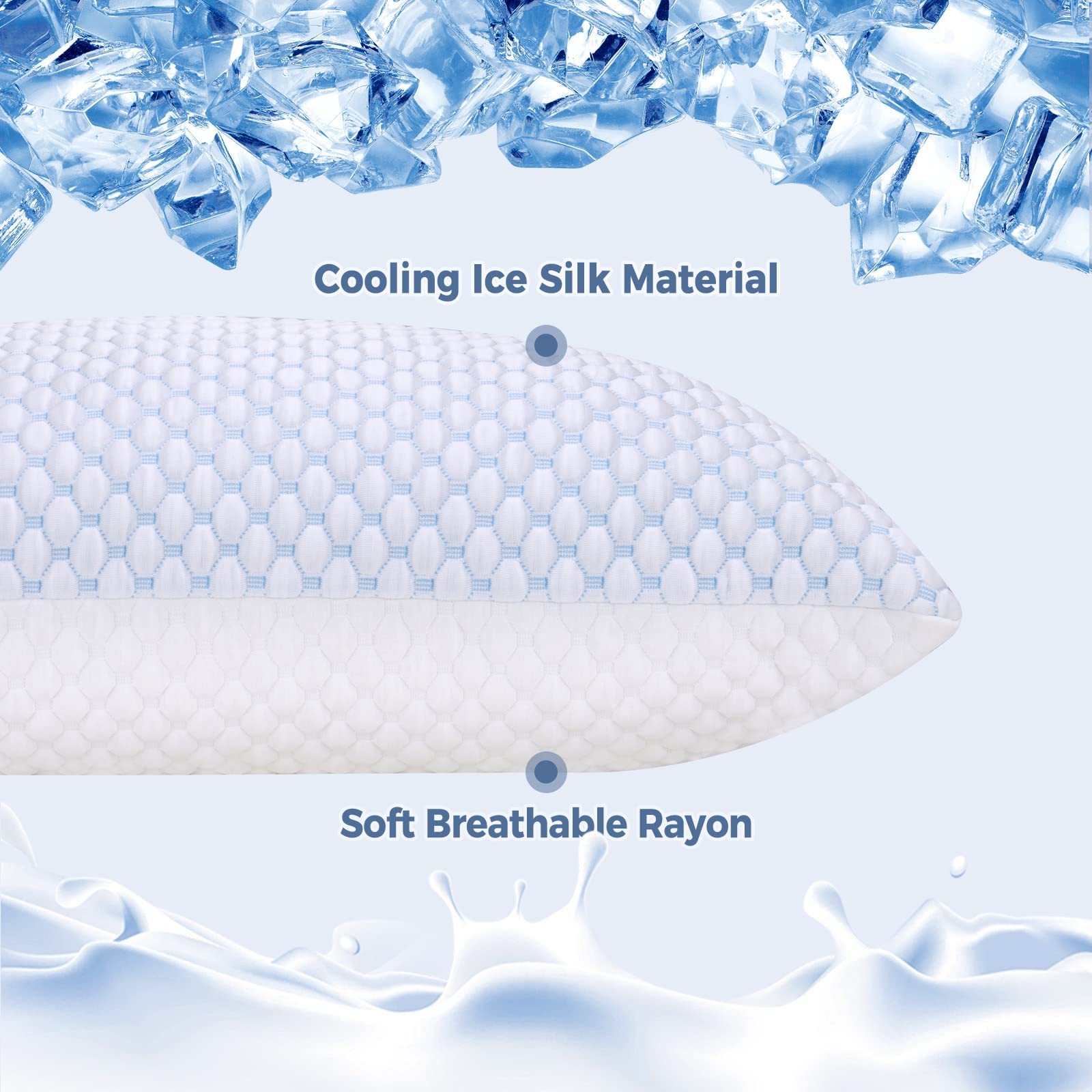 OSBED IceSilk cool-touch surface close-up offering instant heat relief