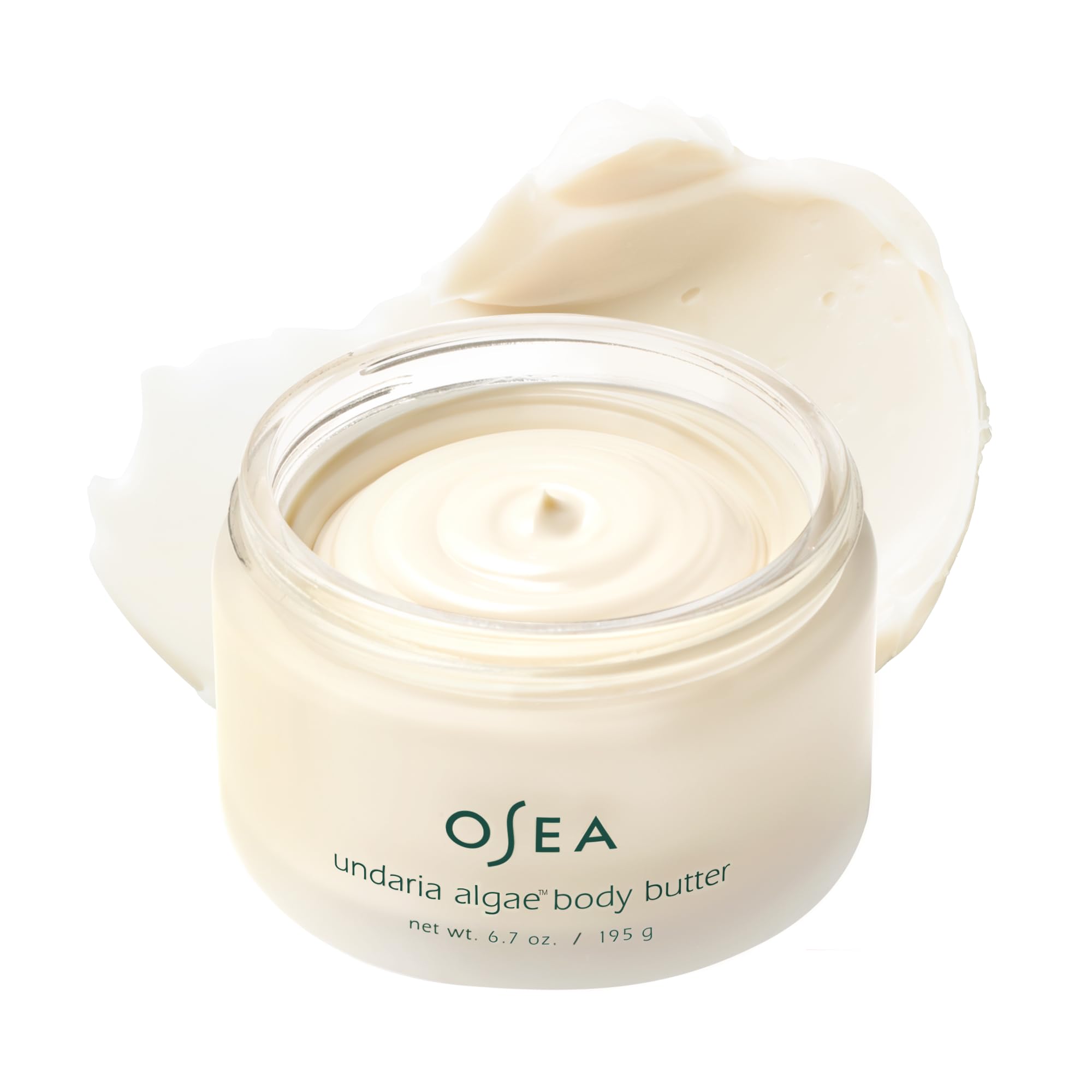 OSEA jar front view showing clean brand and rich body butter benefits