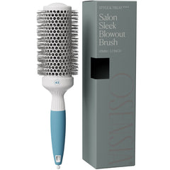 Osensia front view medium round brush showing ergonomic handle and smooth finish for easy styling