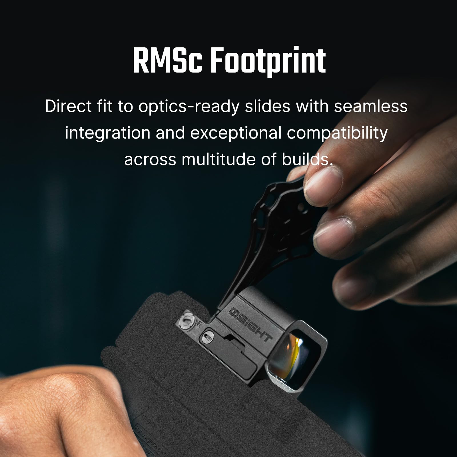 Osight SE aspherical lens detail for distortion-free sight picture