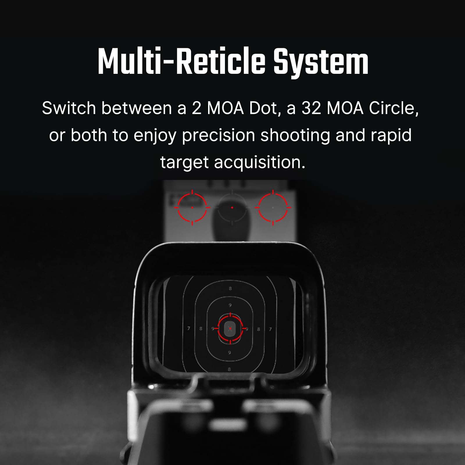 Osight SE side close-up battery port for easy swaps without removing optic