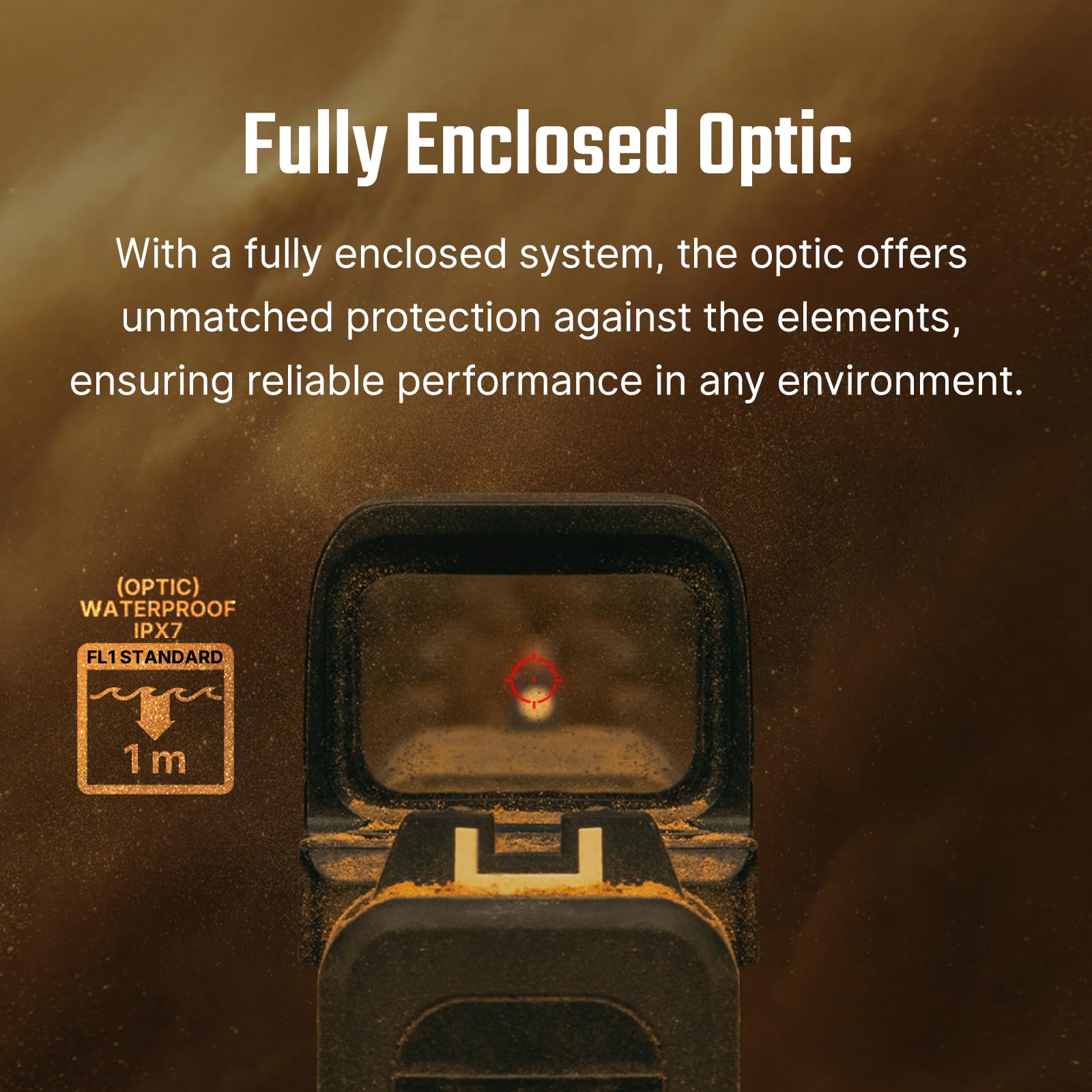 Osight SE through-window reticle visible demonstrating fast aiming clarity
