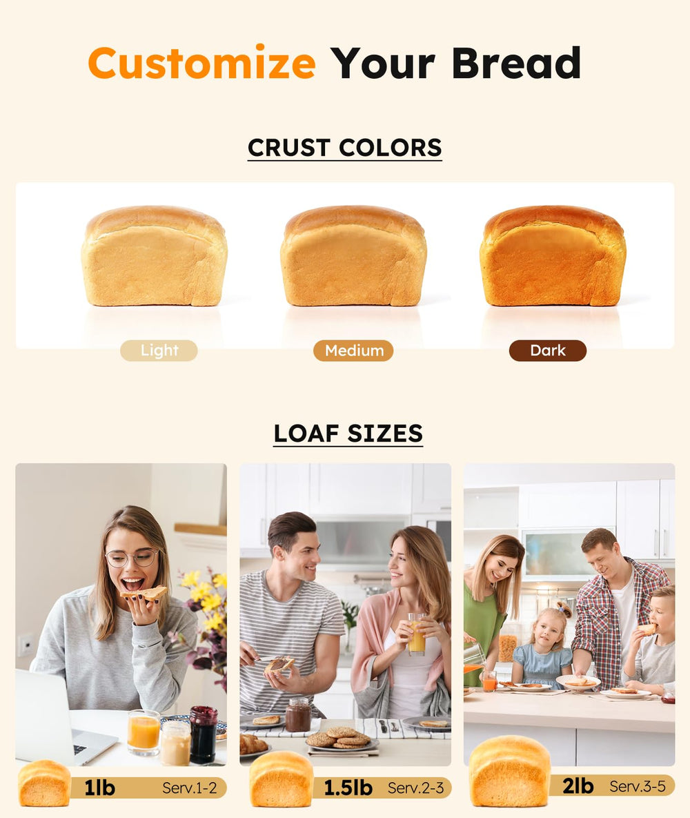 OSIPOTO non-stick pan removed for easy cleaning and simple loaf removal