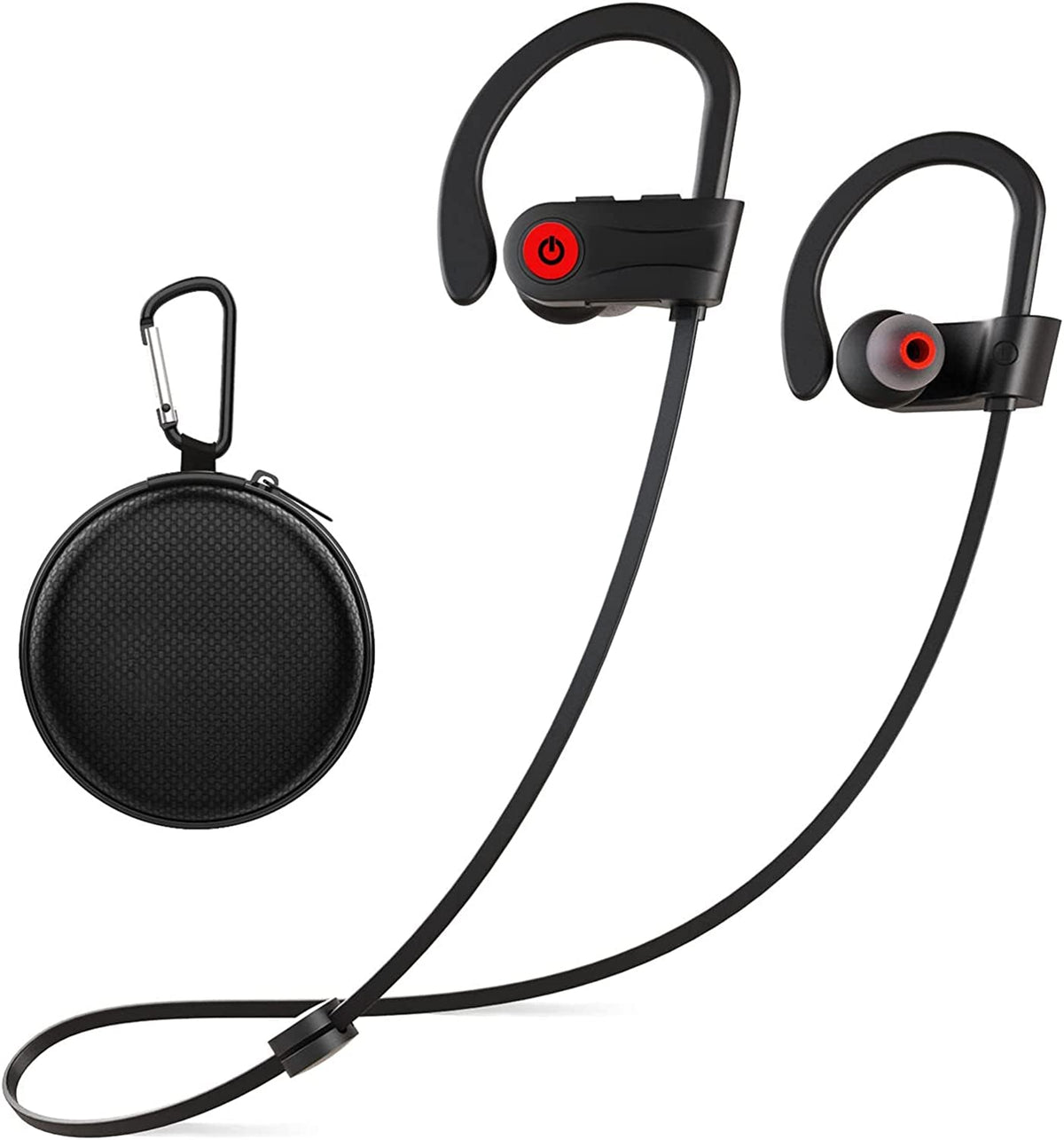 Otium U18 front view showing earbuds and neckband for comfortable workouts