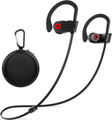Otium U18 front view showing earbuds and neckband for comfortable workouts