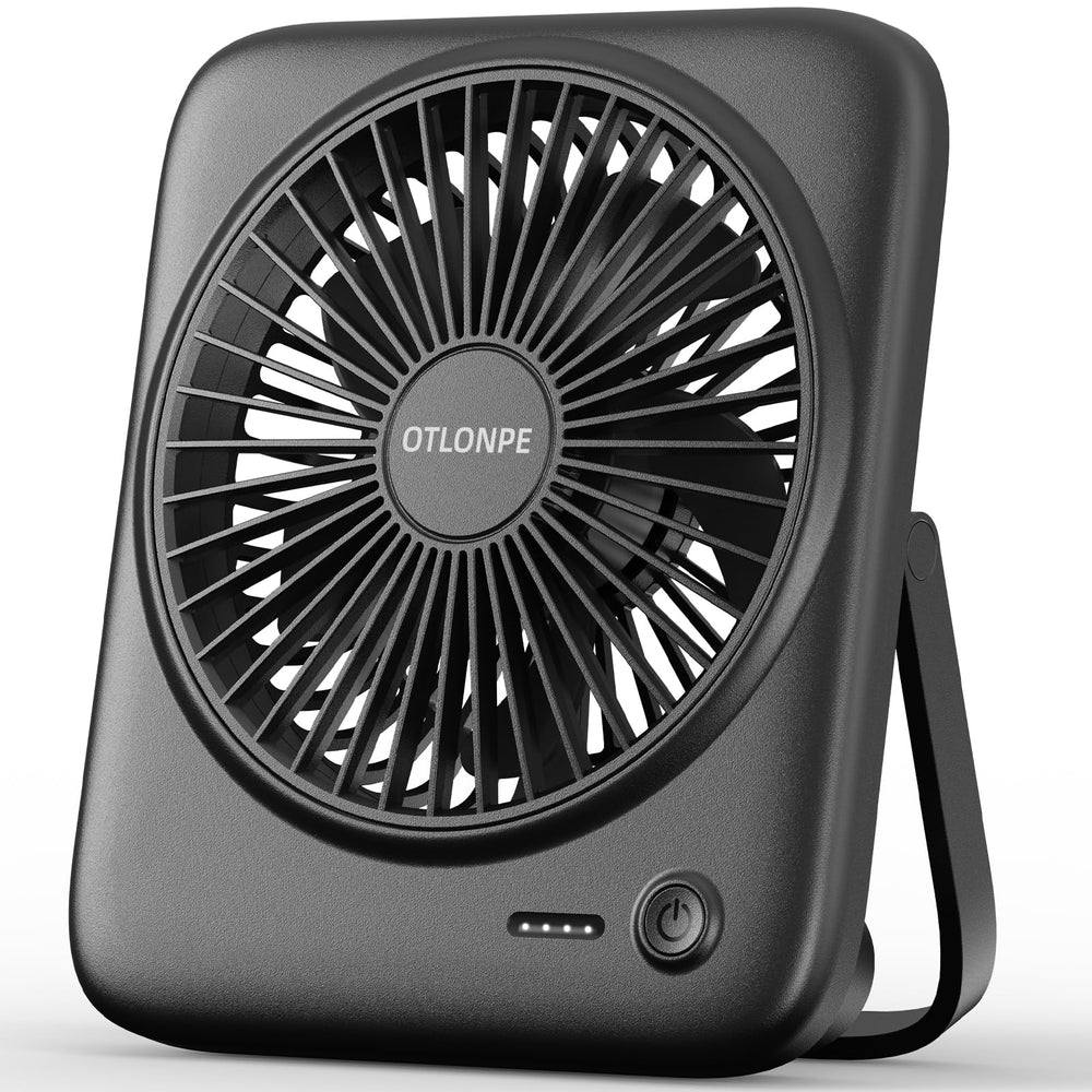 Otlonpe front view compact fan showing sleek design and stable base for tabletop cooling