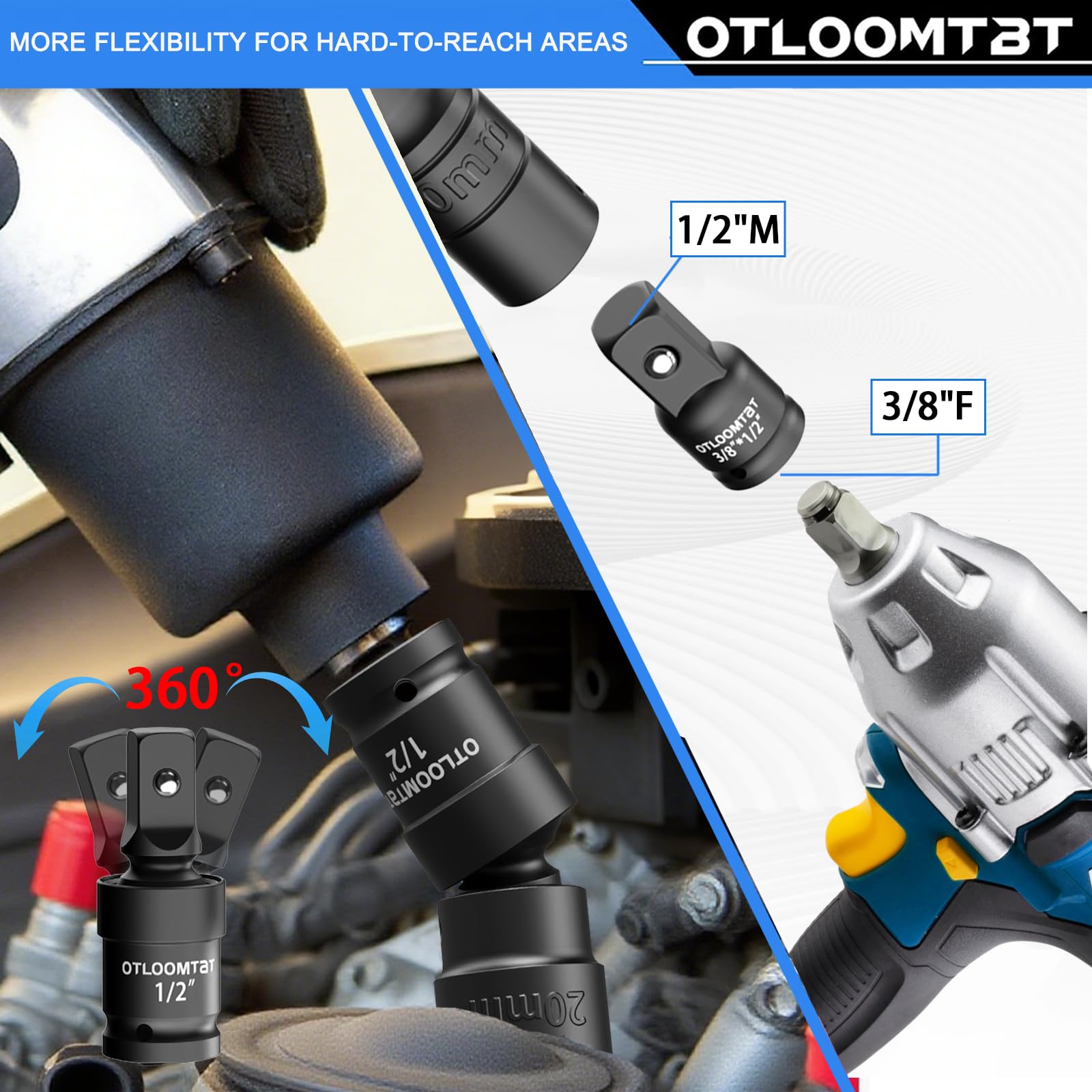 OTLOOMTBT socket kit in a garage setting ready for automotive repairs