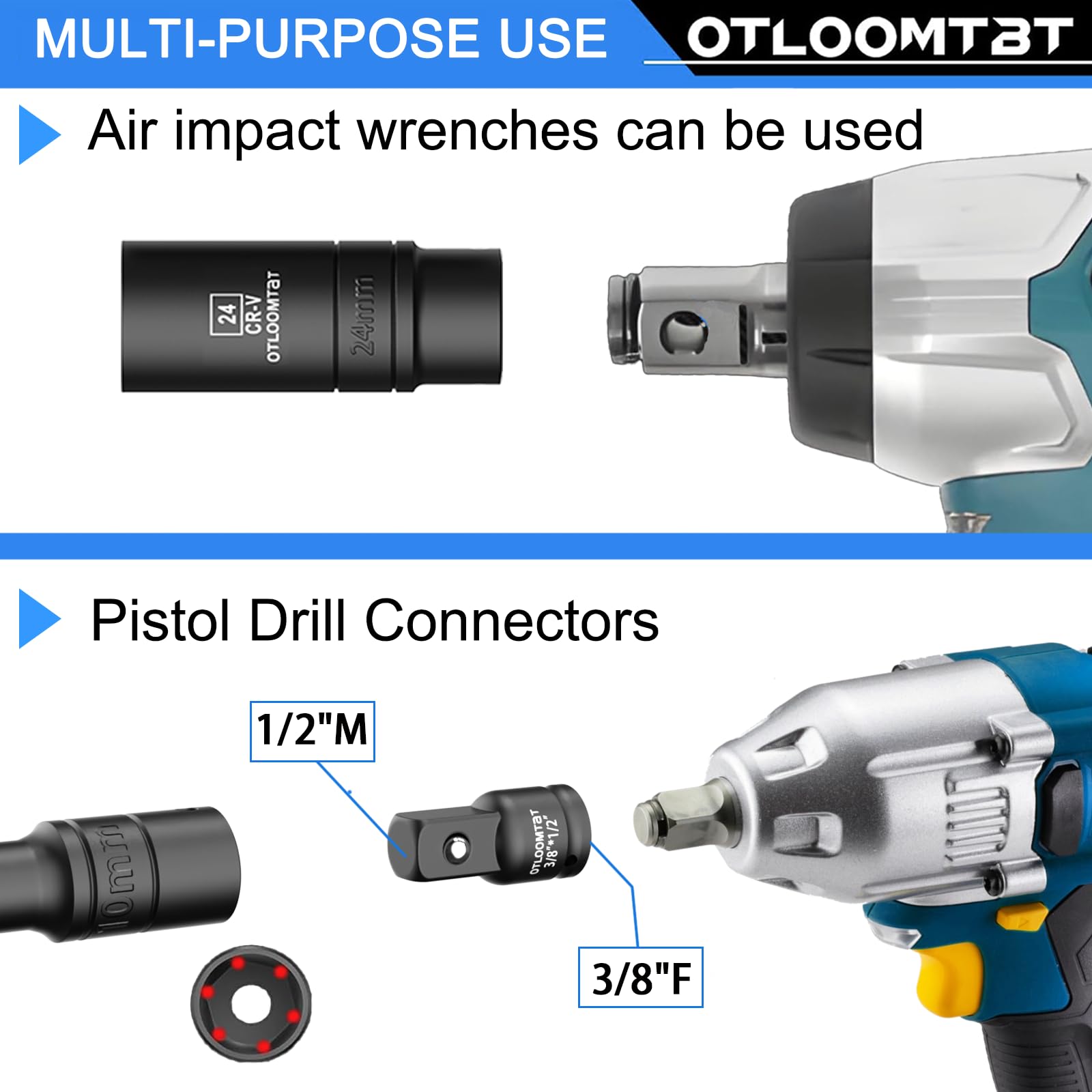 OTLOOMTBT molded case interior holding each socket securely for transport
