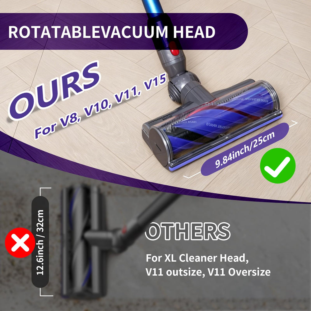 OTTWL mounted on Dyson-style stick illustrating direct compatibility and secure click-fit