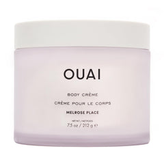 OUAI jar front view showing branding and elegant packaging benefit hydration