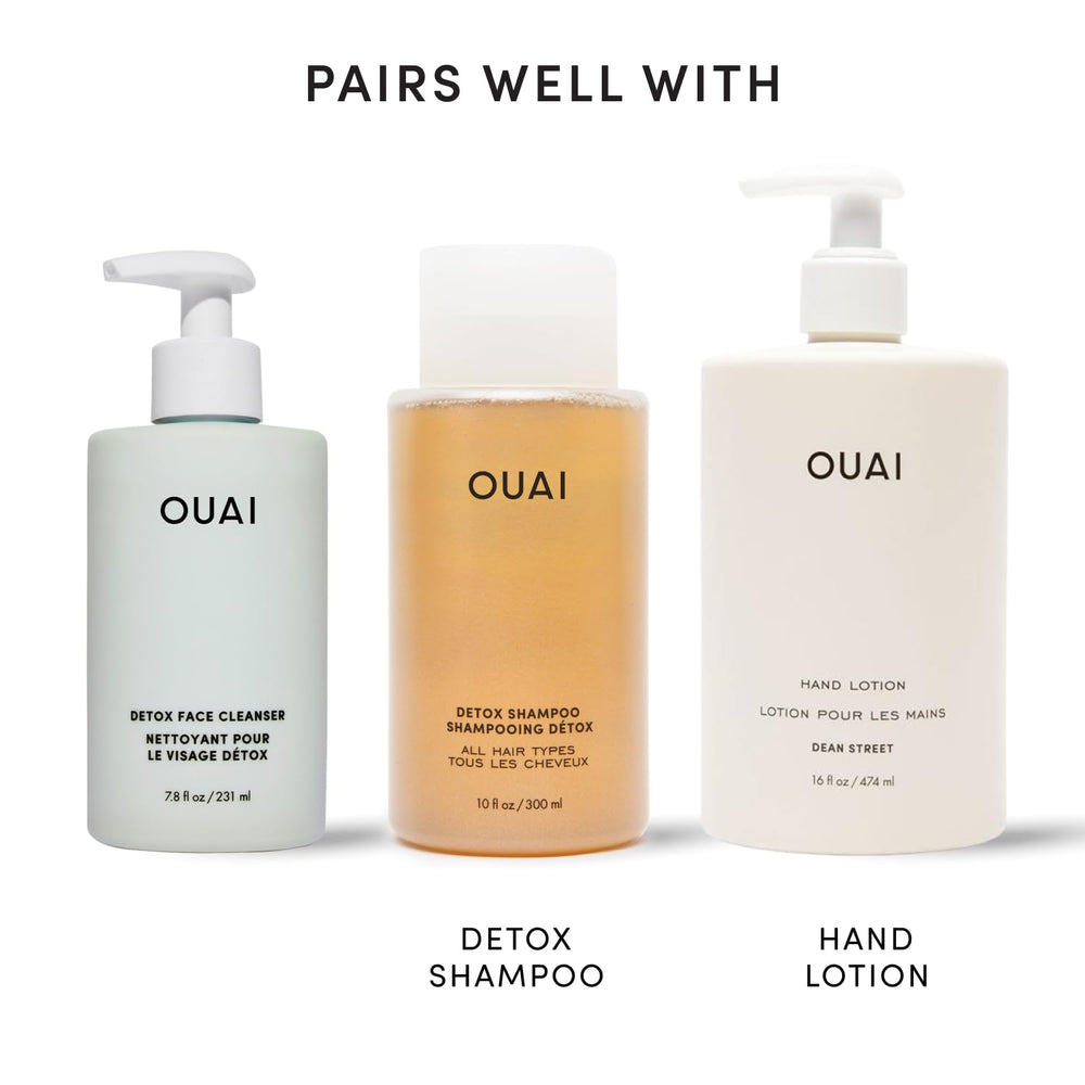 OUAI after rinse touch of smooth skin showing refreshed, hydrated finish benefit
