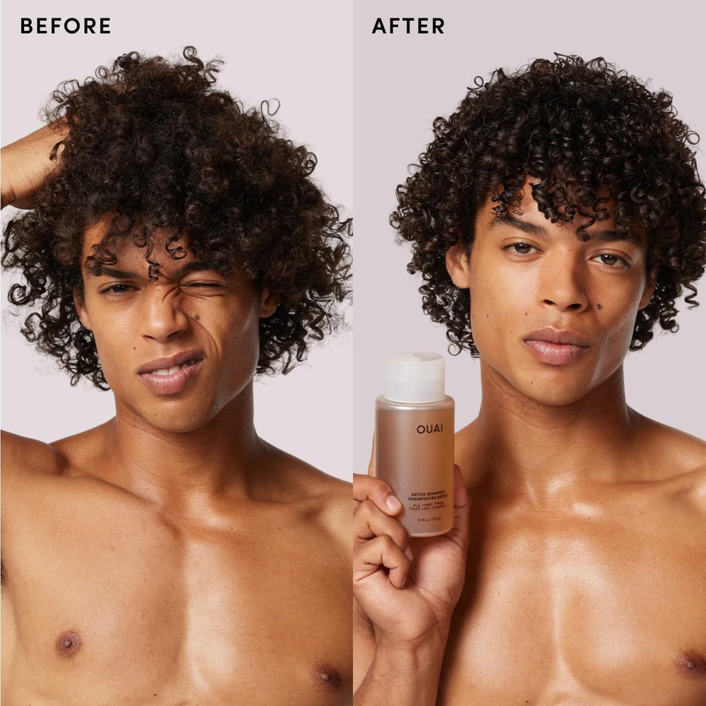 OUAI lather on hair showing effective cleansing without dryness
