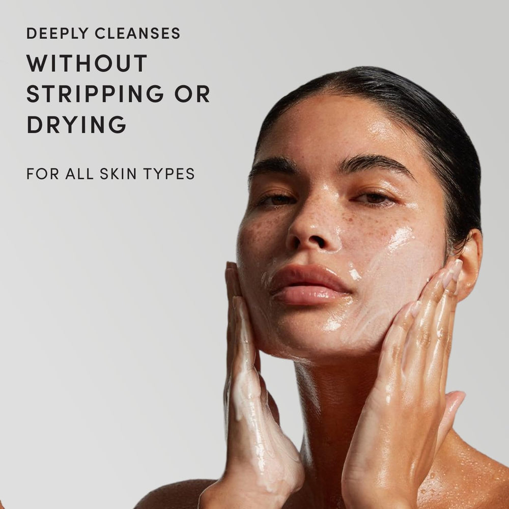 OUAI creamy foam texture close-up demonstrating gentle lather for effective cleansing