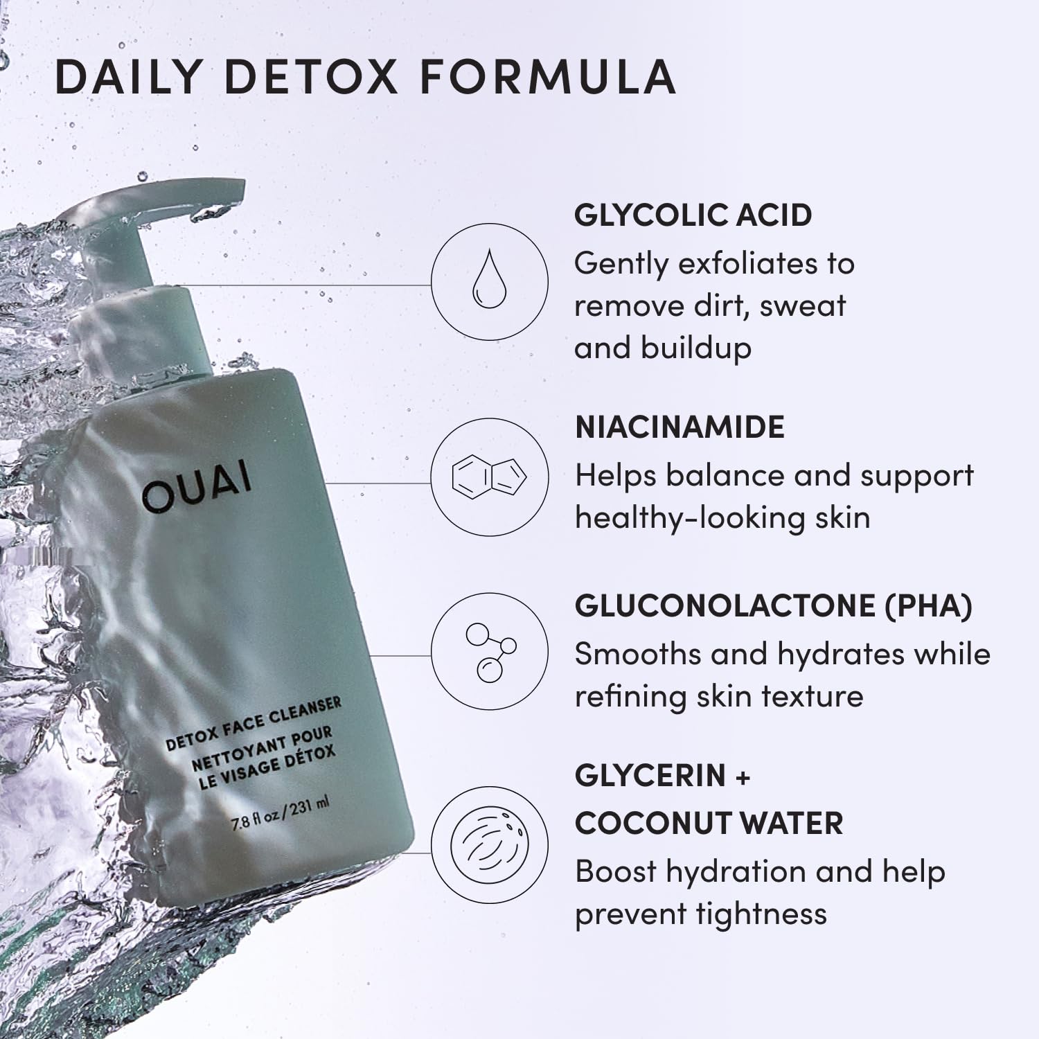 OUAI bottle with Cape Town scent notes evoking fresh fragrance benefit