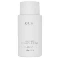OUAI front packaging of Hair Gloss showing label and 6 oz size benefit shine