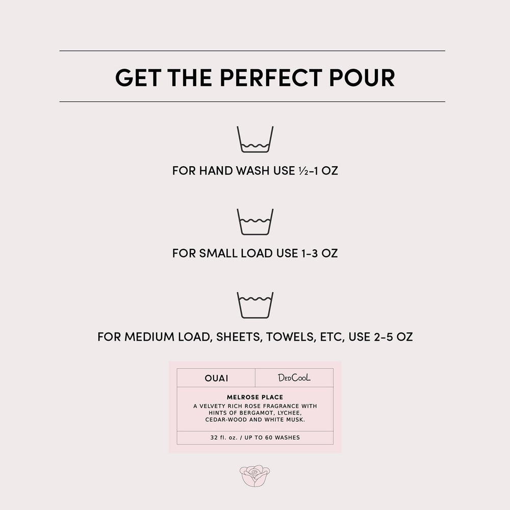 Measuring cap with OUAI dosing chart to illustrate exact wash benefits