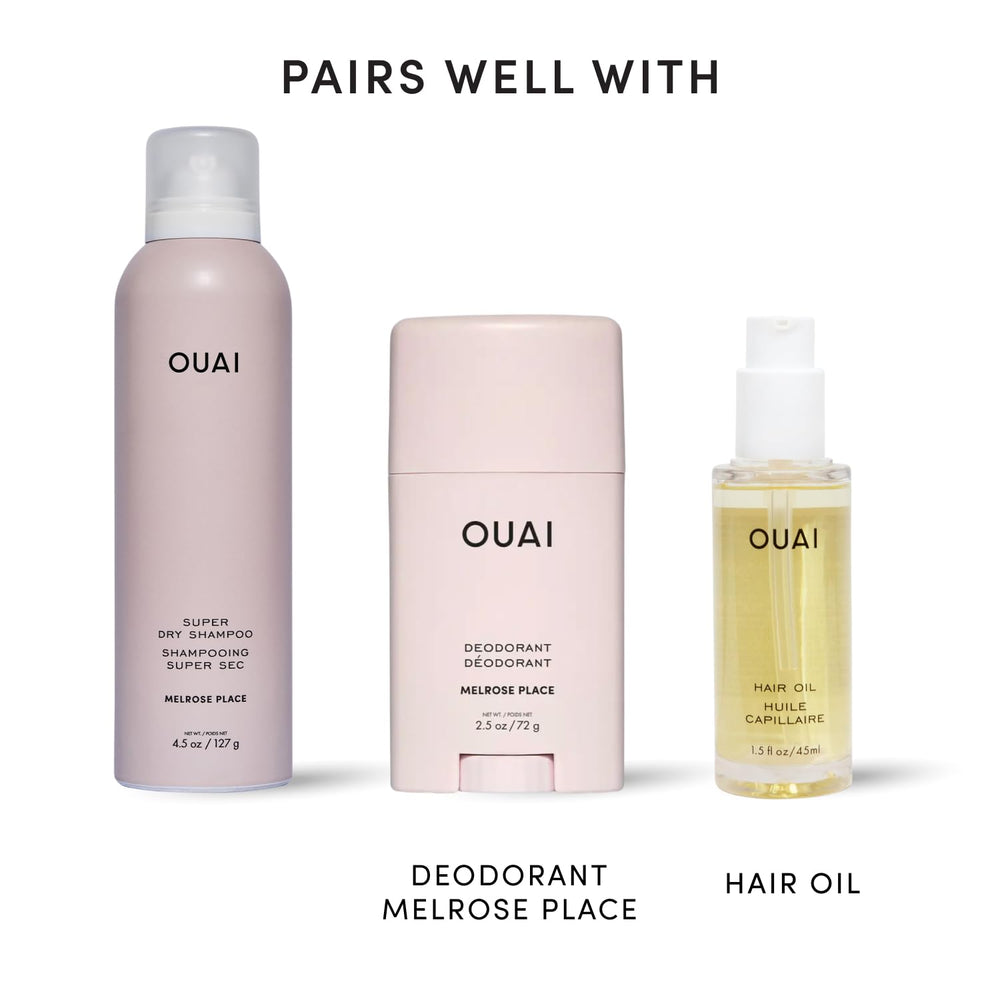 OUAI beside other OUAI products suggesting a coordinated haircare routine