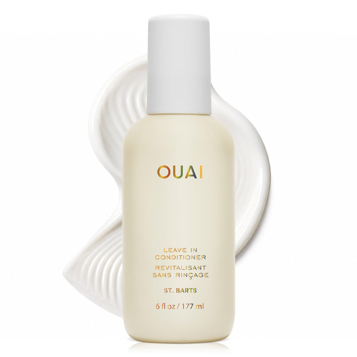 OUAI front packaging showing bottle and clear product benefits