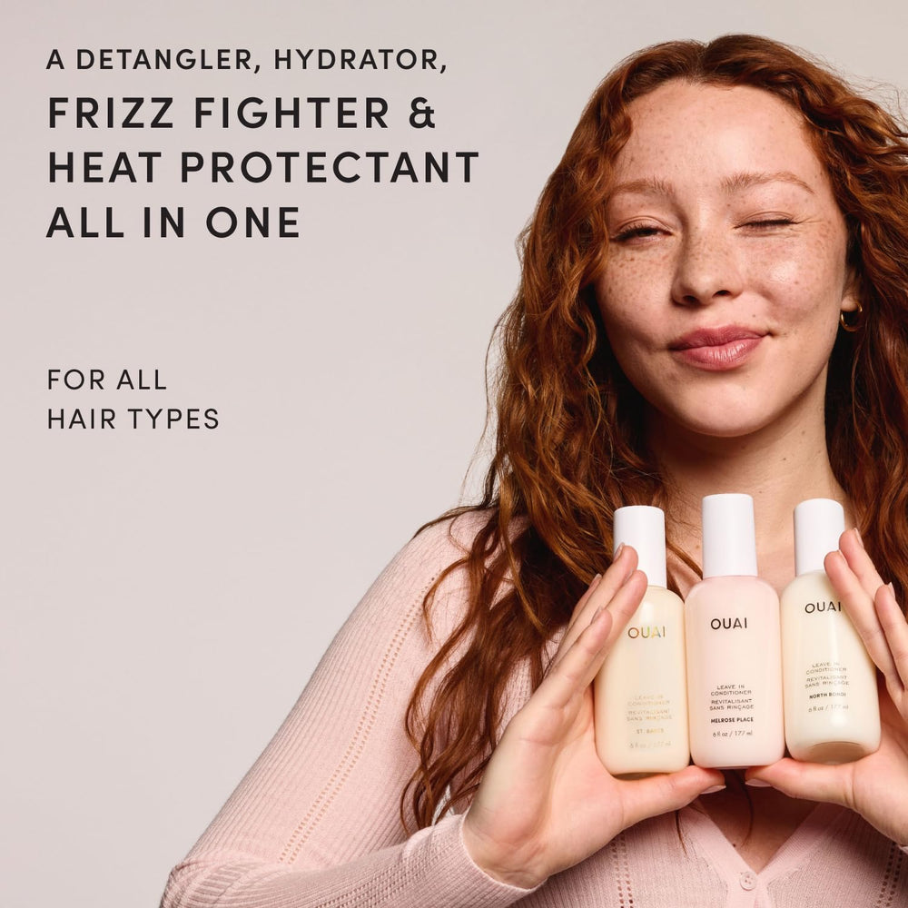 OUAI texture droplets on hair highlighting hydration and slip