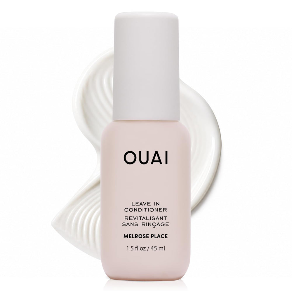 OUAI travel-size bottle front packaging shows compact convenience
