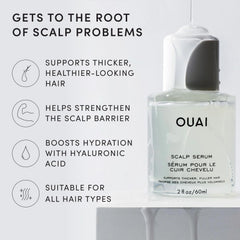 OUAI serum texture on hand showing lightweight finish and quick absorption benefit