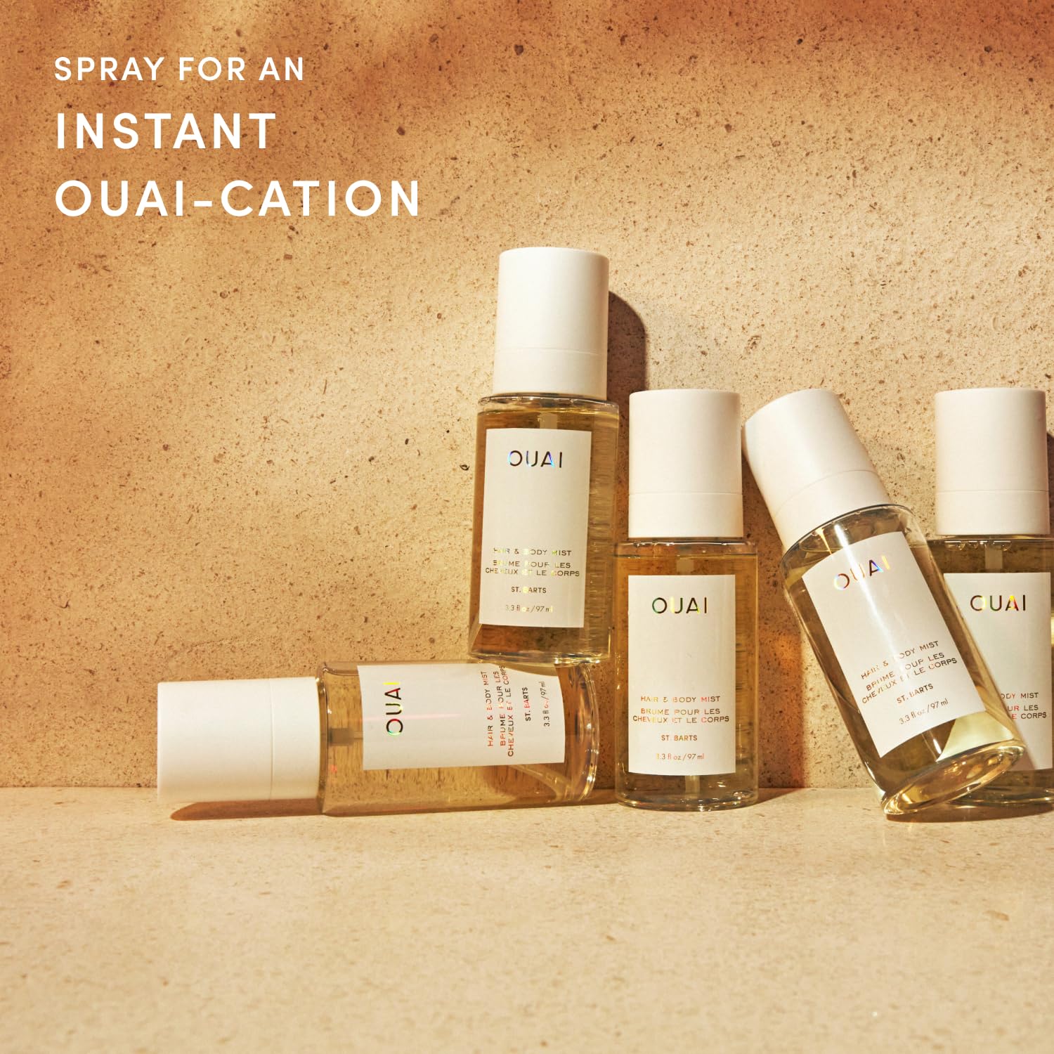 OUAI mist nozzle close-up highlighting even spray and easy application