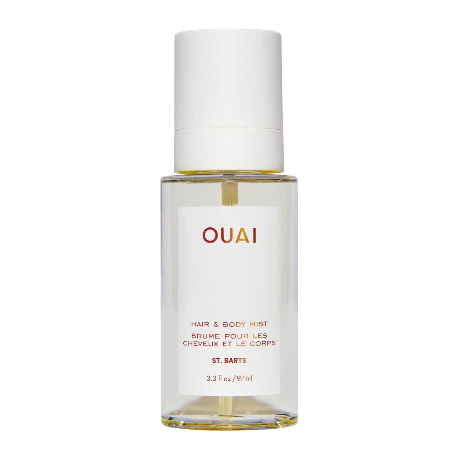 OUAI St. Barts front bottle showing sleek packaging and travel-ready size