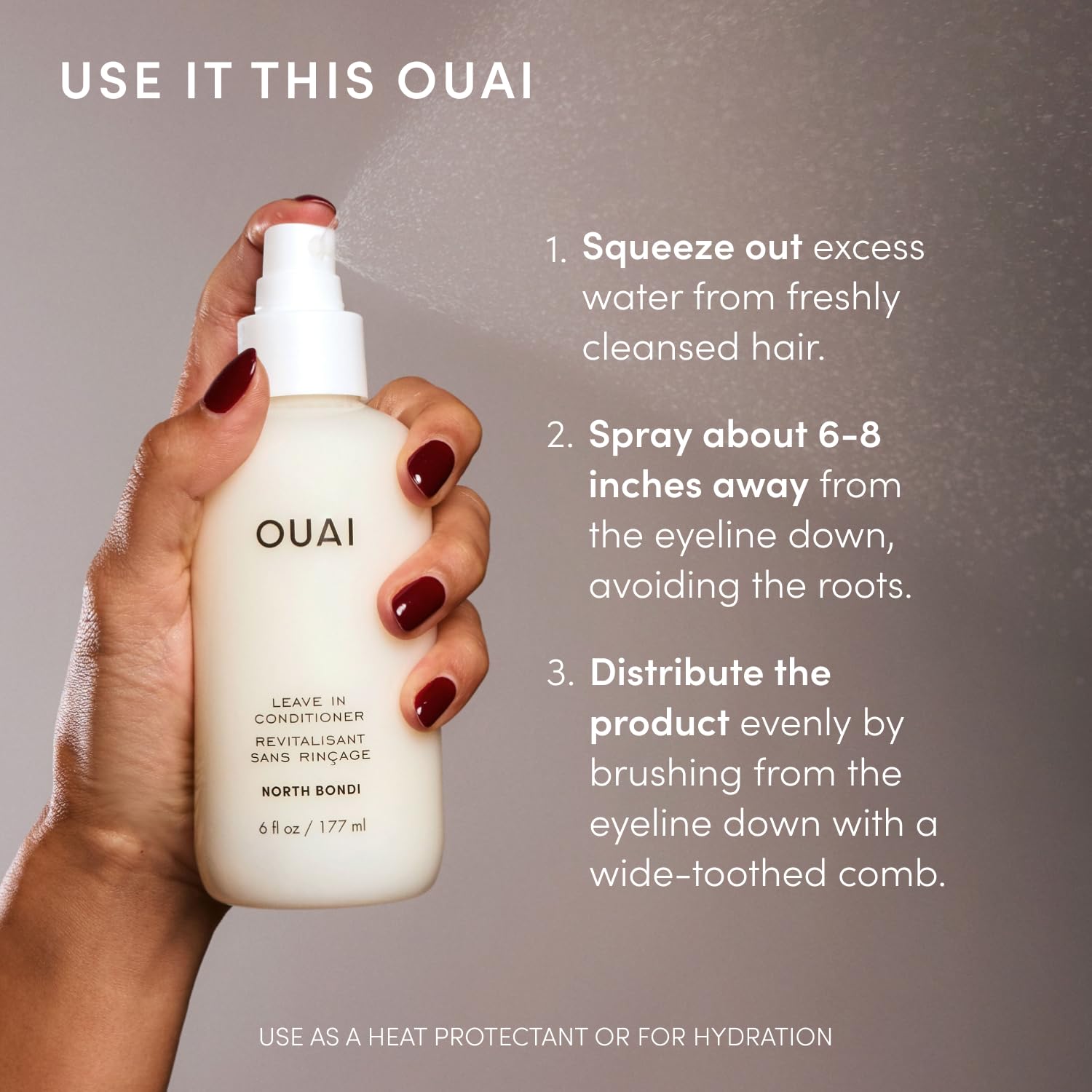OUAI St. Barts lifestyle beach scene conveying tropical fragrance