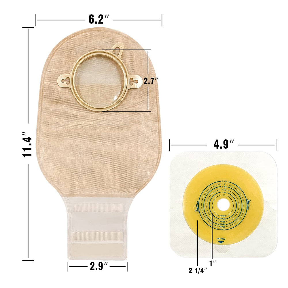 OUCHAN cut-to-fit skin barrier with measurement marks for accurate sizing