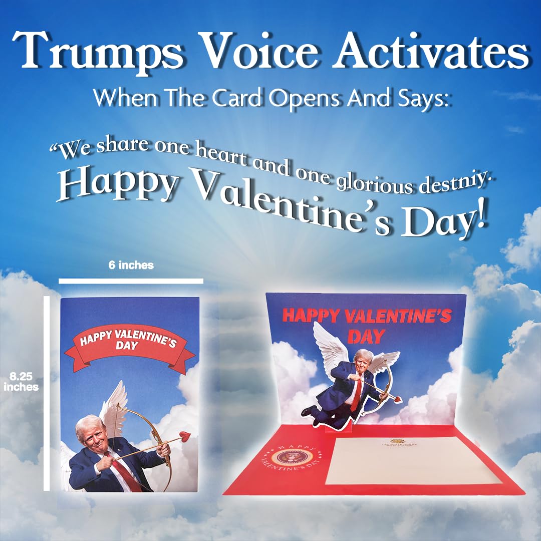 OUR FRIENDLY FOREST close-up of Trump Cupid pop-up detail highlighting craftsmanship and humor