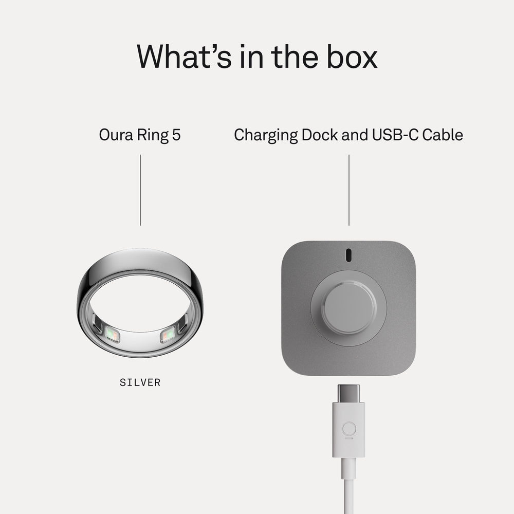 OURA ring on bedside table during night illustrating sleep tracking
